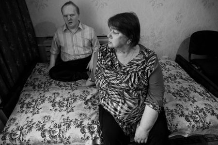 Dima is 50, he suffers from Down syndrome. His mother raised him alone.