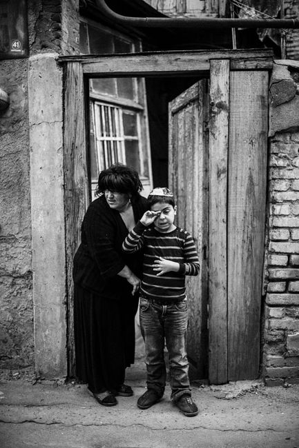 Arik Shraga. Georgia. Tbilisi. Georg with his mom