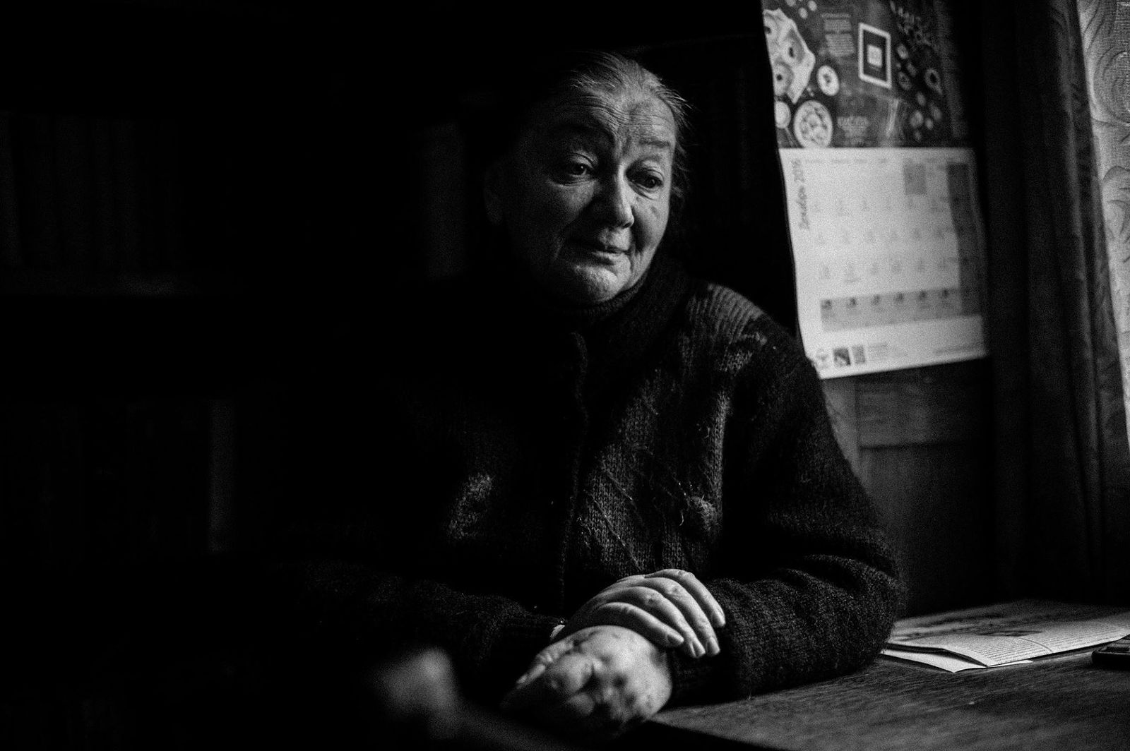 Arik Shraga. Humanitarian Photography. "I’m not a strong woman but there were men around who needed my help, so I had to become strong" Her first husband was exposed to radiation during his Army service and died young of cancer. The second husband was seriously affected by the war in Afghanistan where he fought. She never had her own children but adopted and raised two. Nowadays she is blind and lonely.